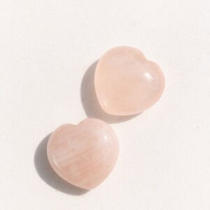 Galet Coeur de Quartz Rose
